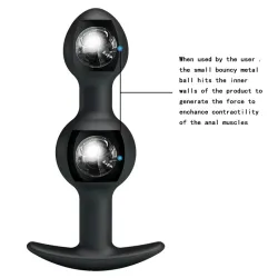 Pretty Love DUO Heavy Balls Silicone Butt Plug 10.4 x 2.6 cm